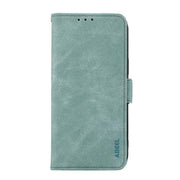 For iPhone 17 ABEEL Frosted Magnetic RFID Leather Phone Case(Cyan)