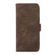 For iPhone 17 ABEEL Frosted Magnetic RFID Leather Phone Case(Brown)