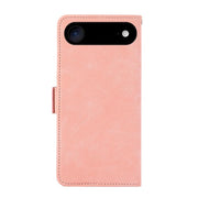 For iPhone 17 Air ABEEL Frosted Magnetic RFID Leather Phone Case(Pink)