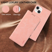 For iPhone 17 Air ABEEL Frosted Magnetic RFID Leather Phone Case(Black)