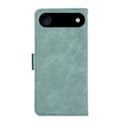 For iPhone 17 Air ABEEL Frosted Magnetic RFID Leather Phone Case(Cyan)