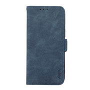 For iPhone 17 Pro Max ABEEL Frosted Magnetic RFID Leather Phone Case(Blue)