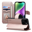 For iPhone 15 Plus / 14 Plus ESEBLE E1 Nappa Texture MagSafe Holder Leather Phone Case(Rose Gold) - iPhone 14 Plus Cases by ESEBLE | Online Shopping South Africa | PMC TechLife | Buy Now Pay Later Mobicred