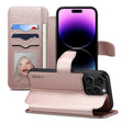 For iPhone 14 Pro Max ESEBLE E1 Nappa Texture MagSafe Holder Leather Phone Case(Rose Gold) - iPhone 14 Pro Max Cases by ESEBLE | Online Shopping South Africa | PMC TechLife | Buy Now Pay Later Mobicred
