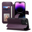 For iPhone 14 Pro Max ESEBLE E1 Nappa Texture MagSafe Holder Leather Phone Case(Dark Purple) - iPhone 14 Pro Max Cases by ESEBLE | Online Shopping South Africa | PMC TechLife | Buy Now Pay Later Mobicred