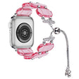 For Apple Watch SE 2023 40mm Resin Retractable Chain Watch Band(Pink) - Watch Bands by PMC TechLife | Online Shopping South Africa | PMC TechLife