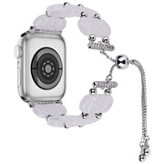 For Apple Watch Series 9 41mm Resin Retractable Chain Watch Band(Fluorescent)