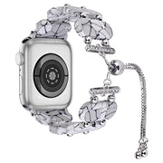 For Apple Watch Series 9 41mm Resin Retractable Chain Watch Band(Cracks)