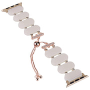 For Apple Watch SE 40mm Resin Retractable Chain Watch Band(Mermaid Pink)