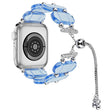 For Apple Watch Series 2 42mm Resin Retractable Chain Watch Band(Blue) - Watch Bands by PMC TechLife | Online Shopping South Africa | PMC TechLife