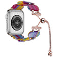 For Apple Watch Series 2 38mm Resin Retractable Chain Watch Band(Rainbow) - Watch Bands by PMC TechLife | Online Shopping South Africa | PMC TechLife