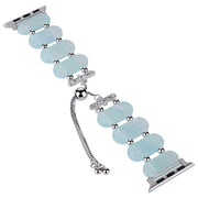 For Apple Watch 42mm Resin Retractable Chain Watch Band(Ice Blue)