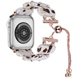 For Apple Watch 42mm Resin Retractable Chain Watch Band(Nougat) - Watch Bands by PMC TechLife | Online Shopping South Africa | PMC TechLife