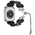 For Apple Watch 38mm Resin Retractable Chain Watch Band(Black) - Watch Bands by PMC TechLife | Online Shopping South Africa | PMC TechLife