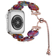 For Apple Watch 38mm Resin Retractable Chain Watch Band(Pearlescent Rainbow) - Watch Bands by PMC TechLife | Online Shopping South Africa | PMC TechLife