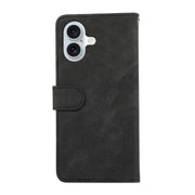 For iPhone 17 ABEEL Color Block Magnetic RFID Leather Phone Case(Black-Green)