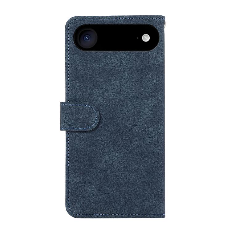 For iPhone 17 Air ABEEL Color Block Magnetic RFID Leather Phone Case(Blue-Brown)