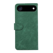 For iPhone 17 Air ABEEL Color Block Magnetic RFID Leather Phone Case(Green-Black)