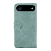 For iPhone 17 Air ABEEL Color Block Magnetic RFID Leather Phone Case(Cyan-Pink)