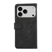 For iPhone 17 Pro Max ABEEL Color Block Magnetic RFID Leather Phone Case(Black-Green)