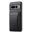 For Google Pixel 7 Pro 5G Crocodile Texture Card Bag Design Full Coverage Phone Case(Black) - free shipping - PMC TechLife - Order now!