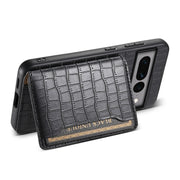 For Google Pixel 7 Pro 5G Crocodile Texture Card Bag Design Full Coverage Phone Case(Black)