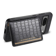 For Google Pixel 7 5G Crocodile Texture Card Bag Design Full Coverage Phone Case(Black)