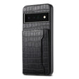 For Google Pixel 6 Pro Crocodile Texture Card Bag Design Full Coverage Phone Case(Black) - Google Cases by PMC TechLife | Online Shopping South Africa | PMC TechLife | Buy Now Pay Later Mobicred