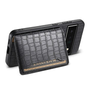 For Google Pixel 6 Pro Crocodile Texture Card Bag Design Full Coverage Phone Case(Black)