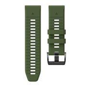 For Garmin Fenix 7 Pro 22mm Solid Color Steel Buckle Silicone Quick Release Watch Band(Army Green)