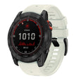 For Garmin Fenix 7 Pro 22mm Solid Color Steel Buckle Silicone Quick Release Watch Band(Creamy White) - Watch Bands by PMC TechLife | Online Shopping South Africa | PMC TechLife