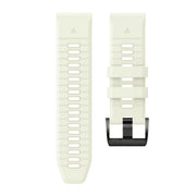 For Garmin Fenix 7 Pro 22mm Solid Color Steel Buckle Silicone Quick Release Watch Band(Creamy White)