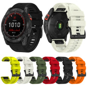 For Garmin Fenix 7 Pro 22mm Solid Color Steel Buckle Silicone Quick Release Watch Band(Orange)