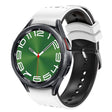 For Samsung Galaxy Watch 6 Two Color Silicone Watch Band(White Black) - free shipping - PMC TechLife - Order now!