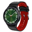 For Samsung Galaxy Watch 6 Two Color Silicone Watch Band(Black Red) - Watch Bands by PMC TechLife | Online Shopping South Africa | PMC TechLife