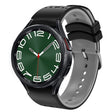 For Samsung Galaxy Watch 6 Two Color Silicone Watch Band(Black Grey) - Watch Bands by PMC TechLife | Online Shopping South Africa | PMC TechLife