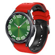 For Samsung Galaxy Watch 6 Two Color Silicone Watch Band(Red Black) - Watch Bands by PMC TechLife | Online Shopping South Africa | PMC TechLife