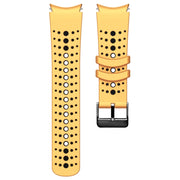 For Samsung Galaxy Watch 6 Two Color Silicone Watch Band(Yellow Black)