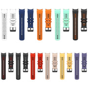 For Samsung Galaxy Watch 6 Two Color Silicone Watch Band(Red Black)