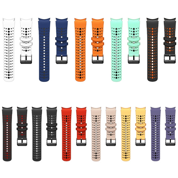 For Samsung Galaxy Watch 6 Two Color Silicone Watch Band(Red Black)