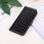 For Google Pixel 9 Pro Crocodile Top Layer Cowhide Leather Phone Case(Black)