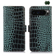 For Google Pixel 10 Pro / 9 Pro Crocodile Top Layer Cowhide Leather Phone Case(Green) - Google Cases by PMC TechLife | Online Shopping South Africa | PMC TechLife | Buy Now Pay Later Mobicred