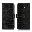 For Google Pixel 9a Crocodile Top Layer Cowhide Leather Phone Case(Black) - Google Cases by PMC TechLife | Online Shopping South Africa | PMC TechLife | Buy Now Pay Later Mobicred