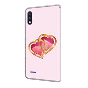 For LG K22/K22 + Crystal Painted Leather Phone case(Love Peach)
