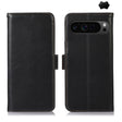 For Google Pixel 9 Pro Crazy Horse Top Layer Cowhide Leather Phone Case(Black) - Google Cases by PMC TechLife | Online Shopping South Africa | PMC TechLife | Buy Now Pay Later Mobicred