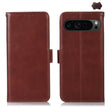 For Google Pixel 9 Pro Crazy Horse Top Layer Cowhide Leather Phone Case(Brown) - Google Cases by PMC TechLife | Online Shopping South Africa | PMC TechLife | Buy Now Pay Later Mobicred