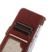 For Google Pixel 9 Pro Crazy Horse Top Layer Cowhide Leather Phone Case(Brown)