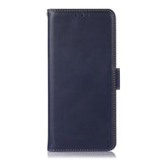 For Google Pixel 9a Crazy Horse Top Layer Cowhide Leather Phone Case(Blue)