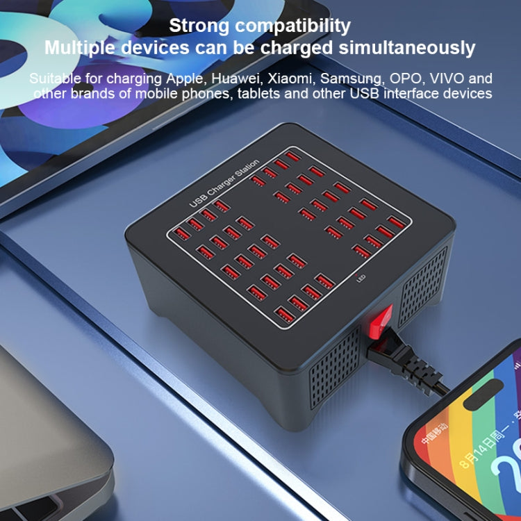 YFY-A76 200W 40 Ports USB Smart Charging Station(EU Plug)