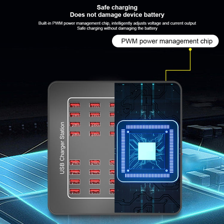 YFY-A76 200W 40 Ports USB Smart Charging Station(EU Plug)